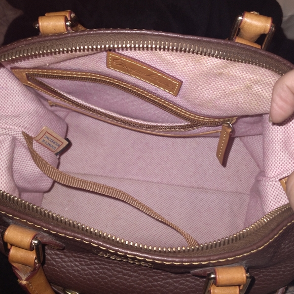 Vintage Dooney & Bourke Dual Handle Shoulder Strap Large Totebag Brown - Picture 11 of 16